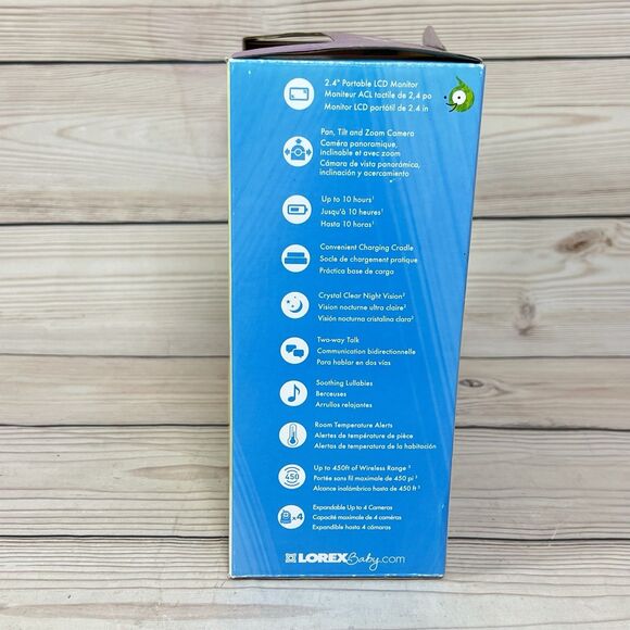 Lorex SWEET PEEP Baby Monitor 2.4" Screen Pan Tilt Camera Night Vision Lullaby - Picture 10 of 15